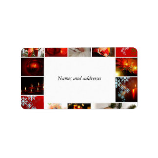 Christmas Labels with Holiday Border