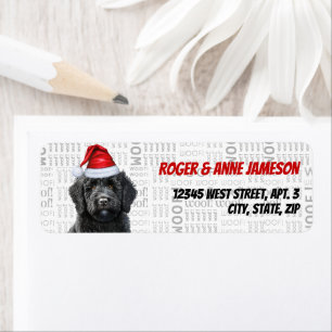 Christmas Labradoodle Dog Lover Return Address Label