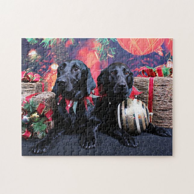 Christmas - Labrador - Banjo and Boomer Jigsaw Puzzle (Horizontal)