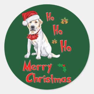 Christmas Labrador Classic Round Sticker