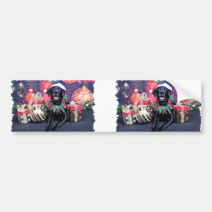 Christmas - Labrador - Cooper Bumper Sticker
