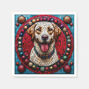 Christmas labrador dog napkin