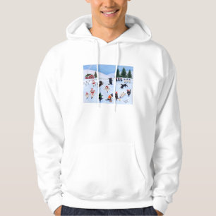 Christmas Labrador Fun Painting Hoodie