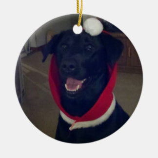 Christmas Labrador Retriever Ceramic Ornament