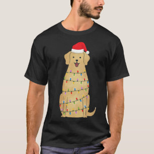 Christmas Labrador Retriever Dog With Tree Lights T-Shirt