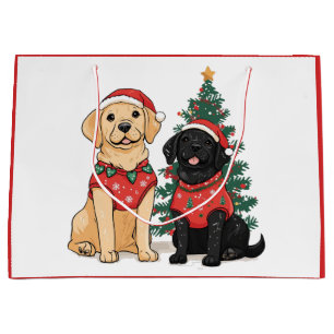 Christmas Labrador Retriever Dogs Large Gift Bag