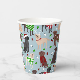 Christmas Labrador Retriever Paper Cups