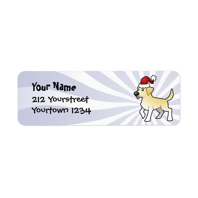 Christmas Labrador Retriever Return Address Label (Front)