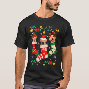 Christmas Labrador Sock Xmas Reindeer Santa ELF Do T-Shirt