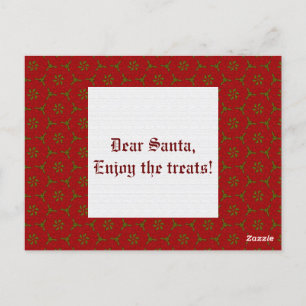 Christmas Lace Pattern Postcard