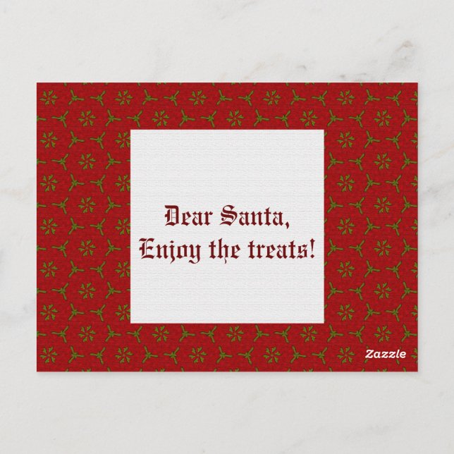 Christmas Lace Pattern Postcard (Back)
