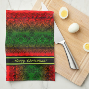 Christmas Lace (Personalised) Tea Towel