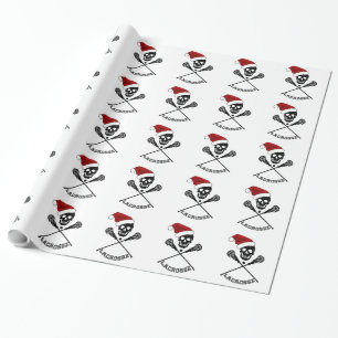 Christmas Lacrosse Sticks Wrapping Paper