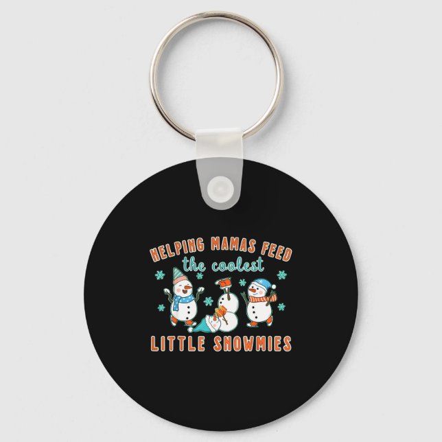 Christmas Lactation Consultant Lactation Nurse Lac Key Ring (Front)