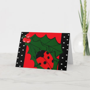 Christmas Lady-bug Holiday Card