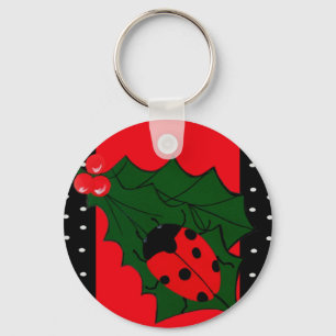 Christmas Lady-bug Key Ring