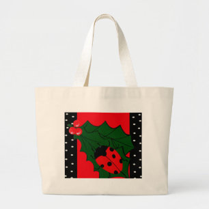 Christmas Lady-bug Large Tote Bag