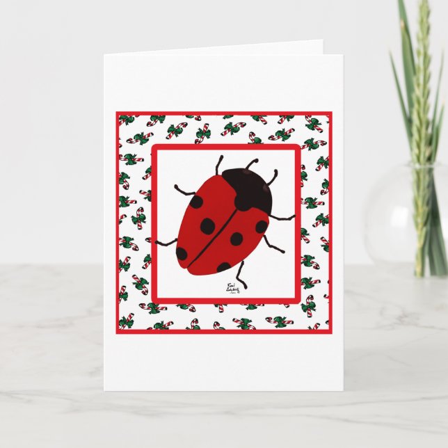 Christmas Ladybug  in July Card (Front)