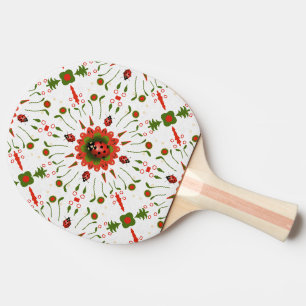 Christmas Ladybug Ping Pong Paddle