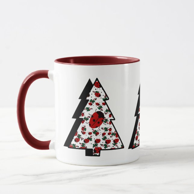 Christmas Ladybug Tree Mug (Left)