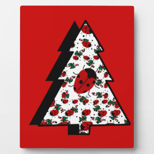 CHRISTMAS LADYBUGS PLAQUE