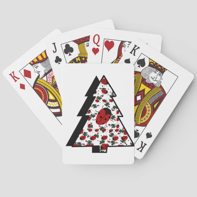 CHRISTMAS LADYBUGS PLAYING CARDS (Back)
