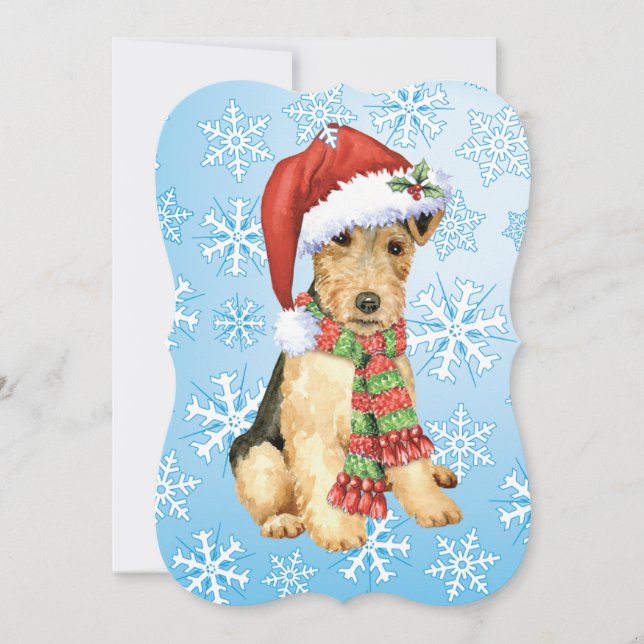 Christmas Lakeland Terrier Holiday Card (Front)