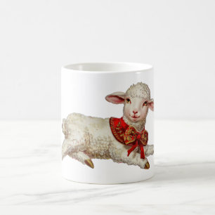 Christmas lamb coffee mug