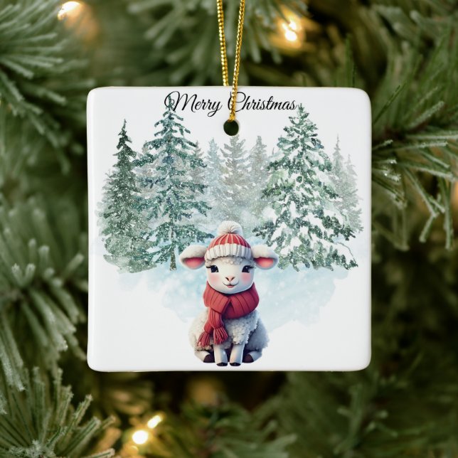 Christmas Lamb Ornament (Tree)
