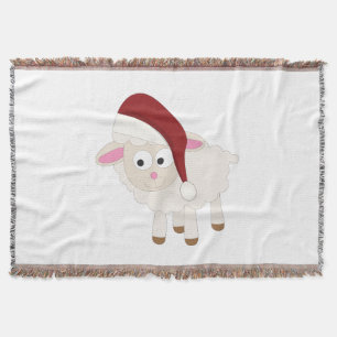 Christmas Lamb Throw Blanket