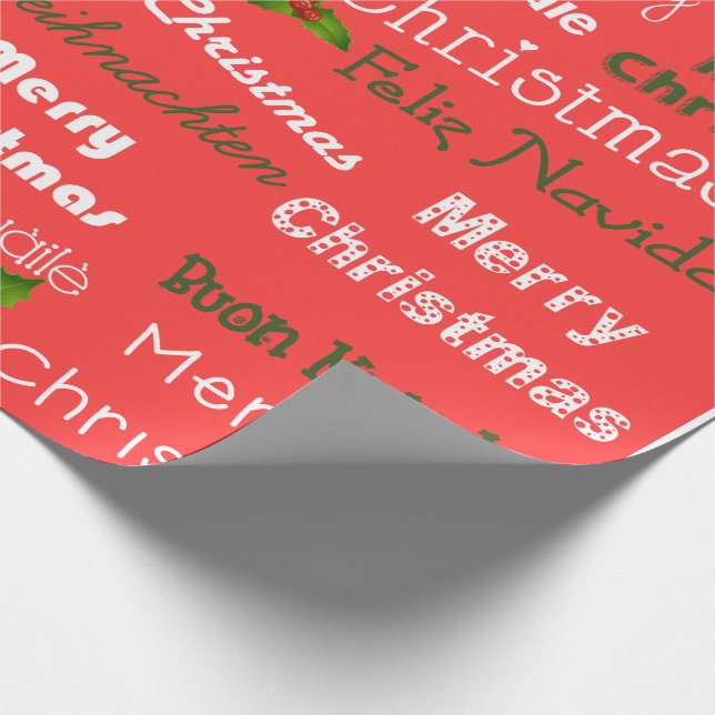 Christmas Languages Wrapping Paper (Corner)