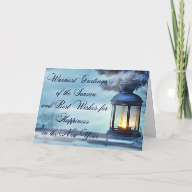 Christmas Lantern Holiday Card (Front)