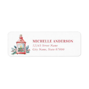 Christmas Lantern Return Address Labels