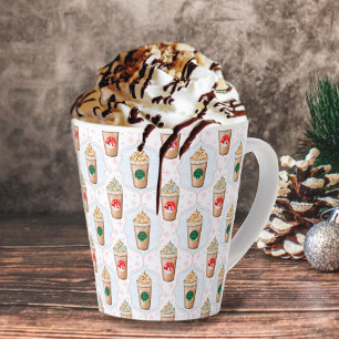 Christmas Latte Ogee Snowflake Pattern Mug