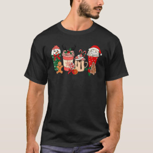 Christmas Latte Sweets Santa Hot Chocolate Gingerb T-Shirt