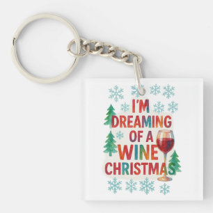 Christmas Laughs in Alcohol Ink Key Ring