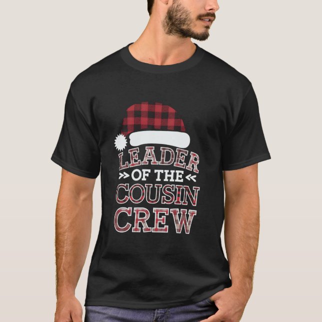 Christmas Leader of the Cousin Crew Xmas Pyjamas T-Shirt (Front)