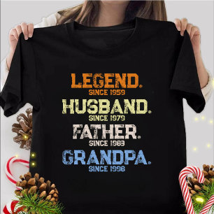 Christmas Legend Husband Daddy GRANDPA Customised T-Shirt