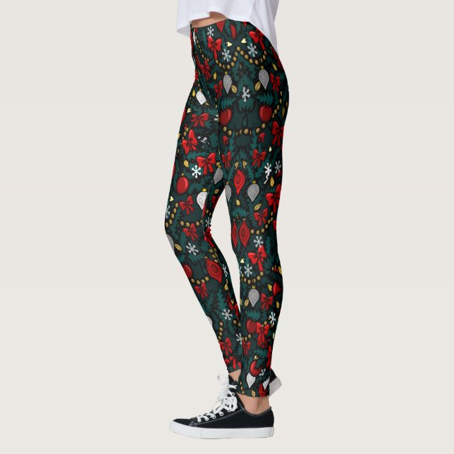 Christmas Leggings Christmas Tree Costume Pants (Left)