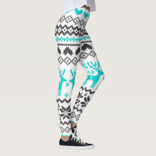 Christmas Leggings/Reindeers and Hearts Leggings