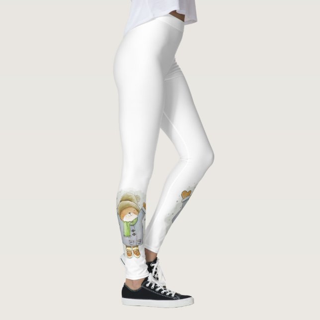 Christmas Leggings, Teddy Bear Leggings (Right)