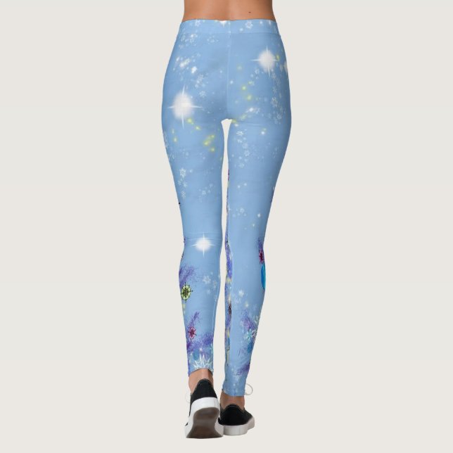 Christmas Leggings with Beautiful Christmas Tree (Back)