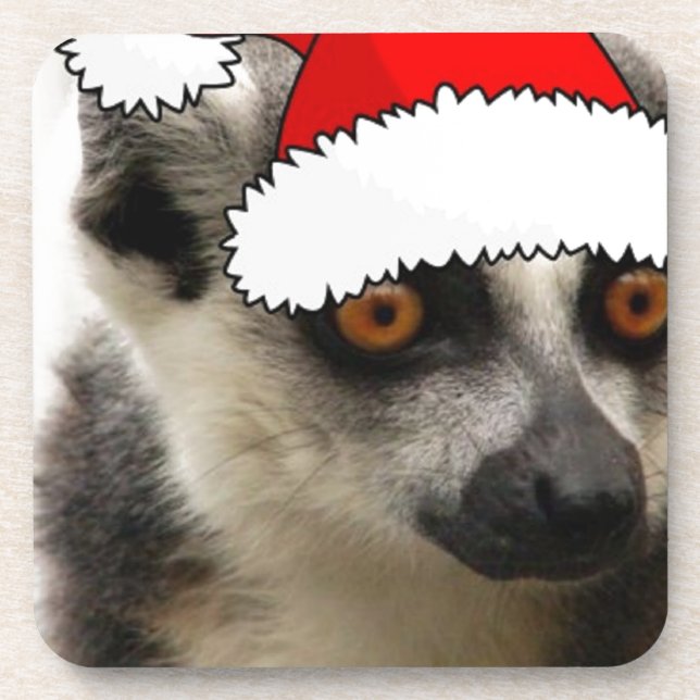 Christmas Lemur Coaster (Front)