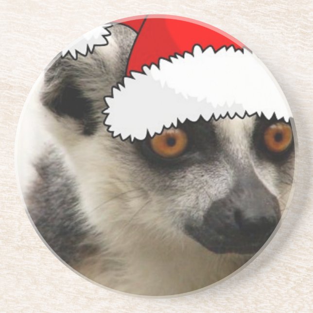 Christmas Lemur Coaster (Front)