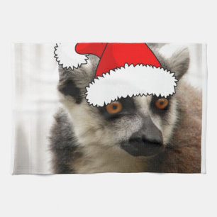 Christmas Lemur Tea Towel
