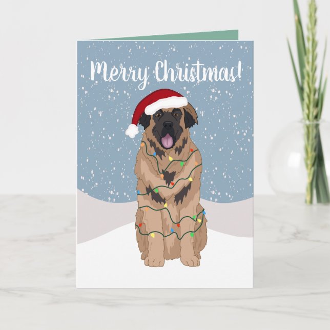 Christmas Leonberger  Card (Front)
