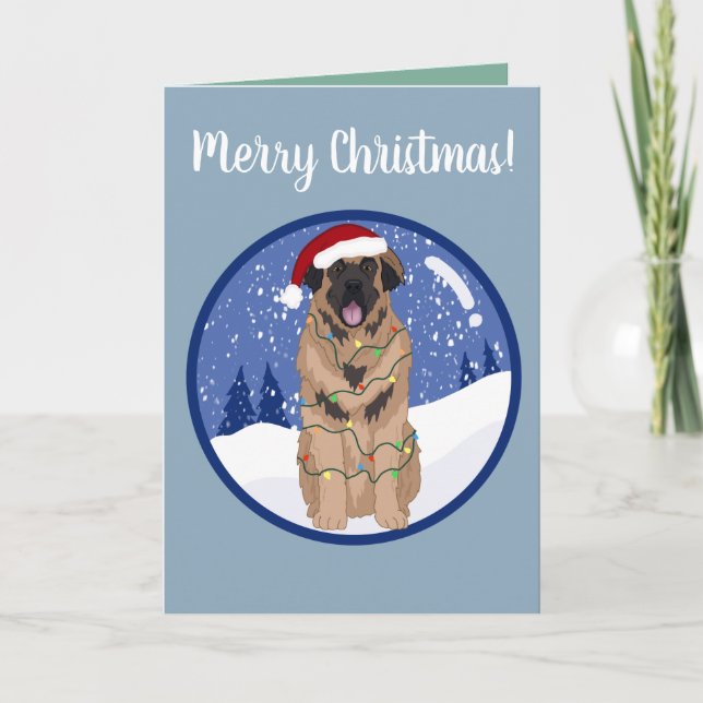 Christmas Leonberger  Card (Front)