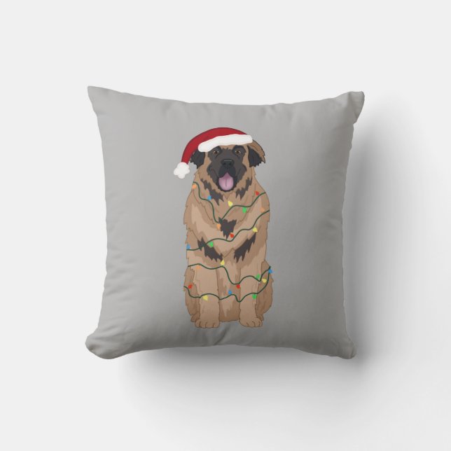 Christmas Leonberger  Cushion (Front)