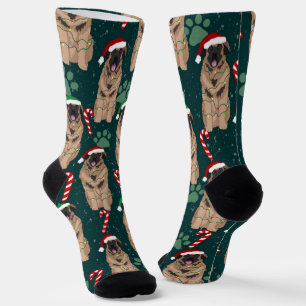 Christmas Leonberger  Socks