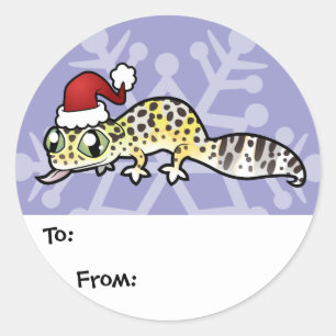 Christmas Leopard Gecko Gift Tags